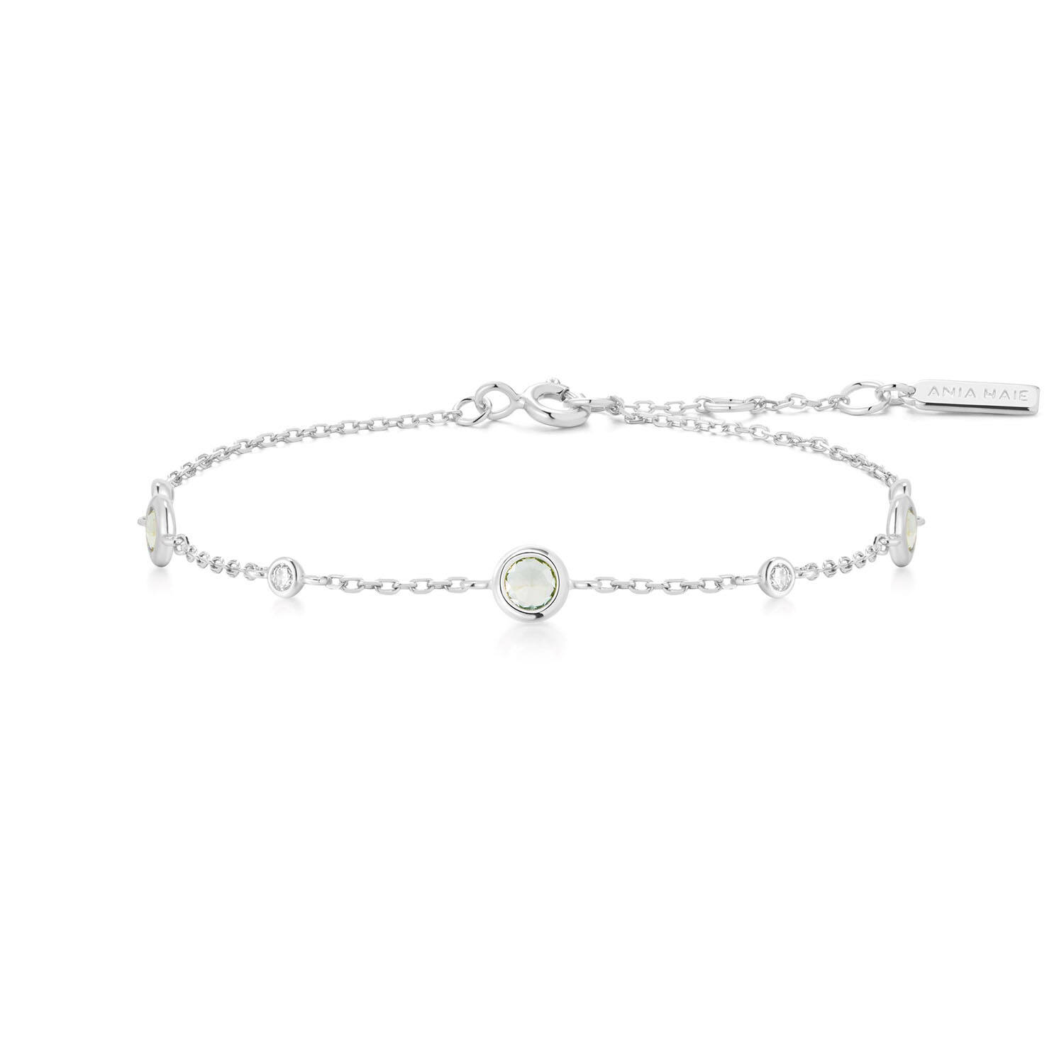  Ripple Joy - Silver / Rhodium plated - Zirconia - 18,5cm